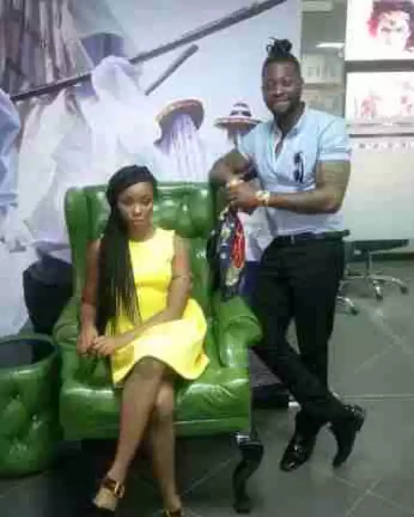BBNaija: Evicted BBNaija Lovers, Teddy-A And Bambam Pictured At The Multichoice Office